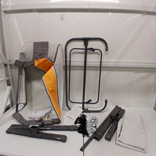 HEIGHT ADJUSTABLE BABY BASSINET WITH WHEELS - 33LBS CAPACITY - GREY / ORANGE (MODEL: ETD046DG) image 3