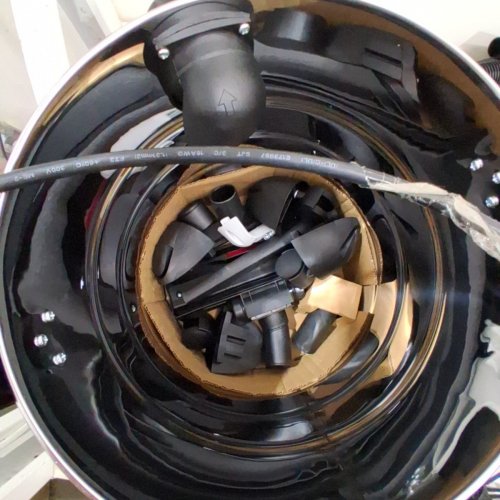 AMAZON BASICS STAINLESS STEEL WET/DRY VACUUM WITH ATTACHMENTS - 6 GALLON - 3.5 HP - CHROME/BLACK (MODEL: VQ607SFD) image 4