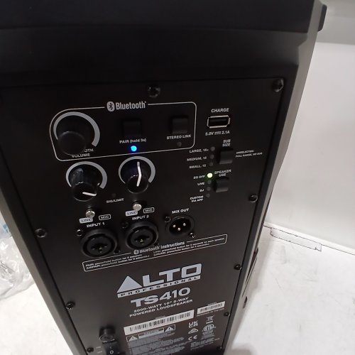 ALTO PROFESSIONAL 2-WAY POWERED LOUDSPEAKER WITH BLUETOOTH STREAMING, DSP, APP CONTROL & TRUE WIRELESS STEREO, INTEGRATED 3-CHANNEL MIXER, POLE-MOUNT & SUSPENSION READY - 2000W 10" - BLACK (MODEL: TS410) image 2