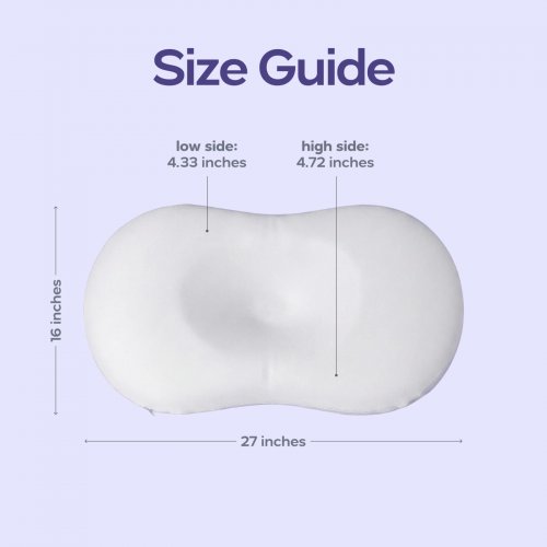 MELLOW MELLOWFLIP 2-IN-1 COOLING MEMORY FOAM PILLOW - 16" X 27" - WHITE/BLUE image 2