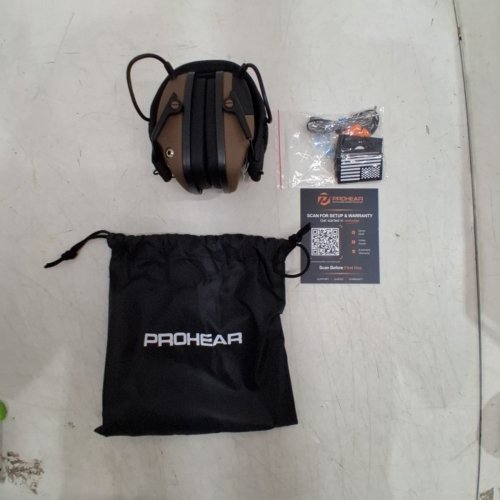 PROHEAR ELECTRONIC EAR PROTECTION FOR SHOOTING - 4X SOUND NRR 23DB - BROWN (MODEL: EM-066) image 2