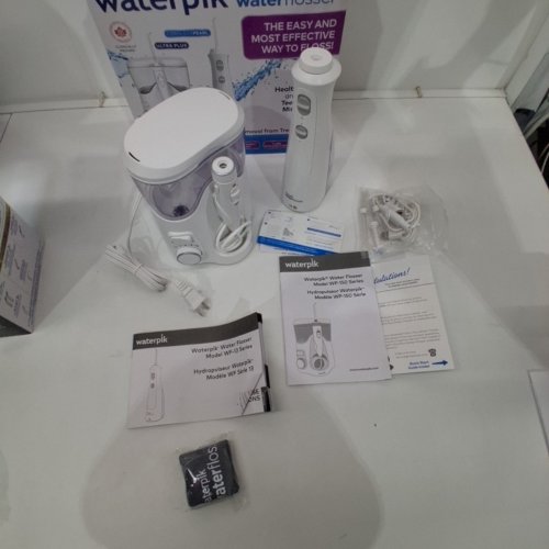 WATERPIK WATERFLOSSER ULTRA PLUS WATER FLOSSER & CORDLESS PEARL WATER FLOSSER - 5 ACCESSORY TIPS, USB CHARGING CABLE & TRAVEL CASE - WHITE - (MODEL: WP-150C/WF-13C020 1701338) image 3