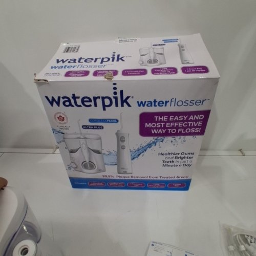 WATERPIK WATERFLOSSER ULTRA PLUS WATER FLOSSER & CORDLESS PEARL WATER FLOSSER - 5 ACCESSORY TIPS, USB CHARGING CABLE & TRAVEL CASE - WHITE - (MODEL: WP-150C/WF-13C020 1701338) image 7