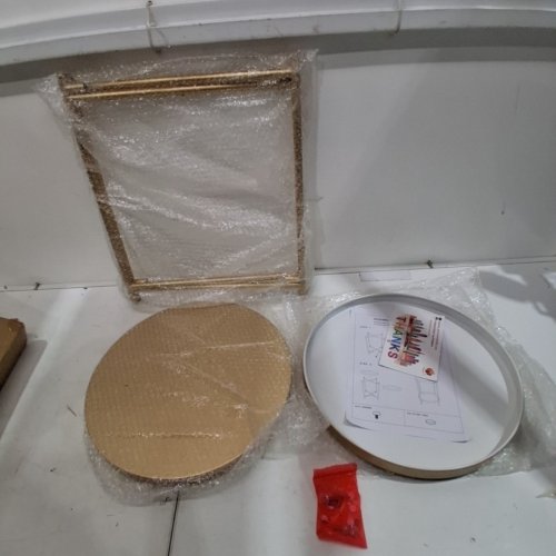 TEOKJ 2 TIER GOLD SIDE TABLE - GOLD - YCY02-GO image 2