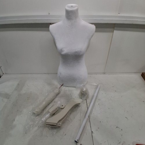 MEETINGHOME DRESS FORM MANNEQUIN - 49.6" TO 63.4" - WHITE (MODEL: MQ-FL2104-WHITE) image 2