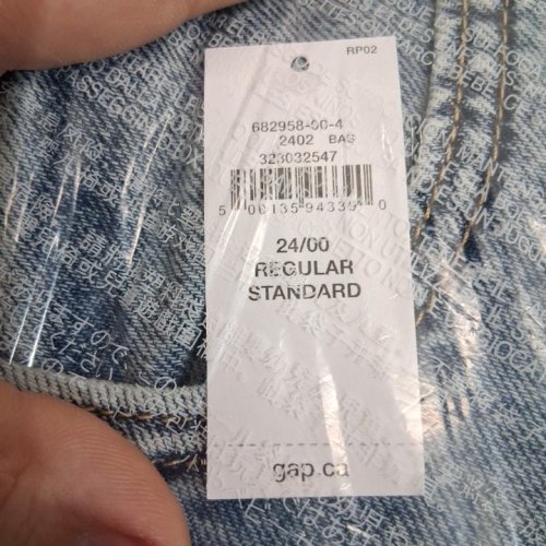 WOMENS GAP LOW SLUNG EXTRA BAGGY JEANS - REGULAR 24/00 - LIGHT INDIGO (STYLE: 682958) image 3