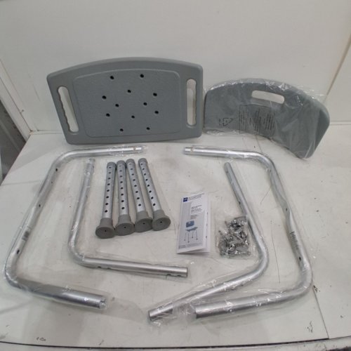 MEDLINE GUARDIAN DELUXE ALUMINUM BATH CHAIR - 400LBS CAP - GREY (MODEL: G2-101KRX1) image 2