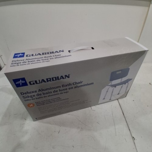MEDLINE GUARDIAN DELUXE ALUMINUM BATH CHAIR - 400LBS CAP - GREY (MODEL: G2-101KRX1) image 4
