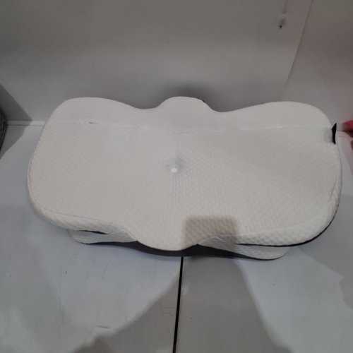 LOLSEA CERVICAL NECK PILLOW WITH COOLING - 23.59" X 15.35" - WHITE/GREY image 2