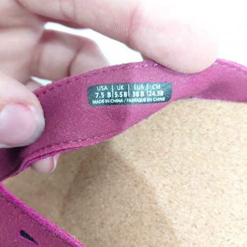 WOMEN'S REVITALIGN KATE WEDGE FLIP-FLOP SANDALS - SIZE 7.5 - RED PLUM (STYLE: RV1164RPL075) image 6