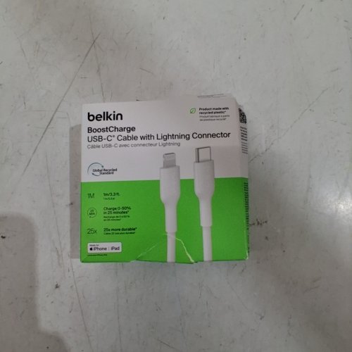 BELKIN BOOST CHARGE PRO FLEX USA-C TO APPLE LIGHTNING CABLE - 3.4FT - WHITE image 3