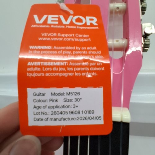 KID'S VEVOR WOOD CLASSICAL GUITAR STARTER KIT - 30" - PINK (MODEL: M5126) image 2