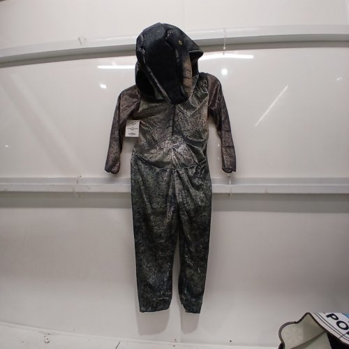 DISGUISE JURASSIC WORL REBIRTH KIDS HOODED T-REX DINOSAUR COSTUME - EXTRA SMALL / 3T-4T - GREY image 2