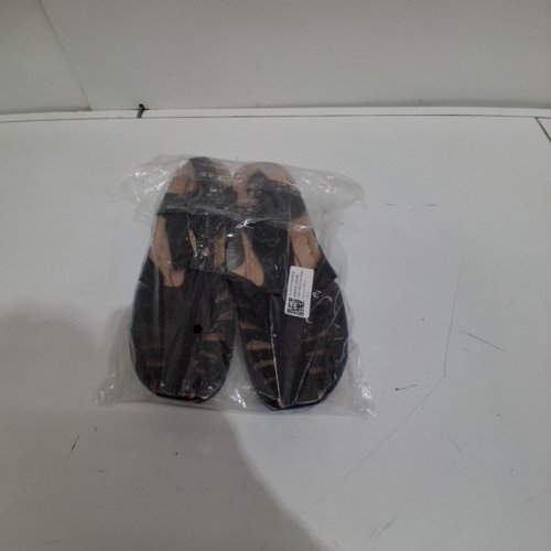 WOMEN'S GLADIATOR WEDGE SANDALS - 7 - BLACK image 5