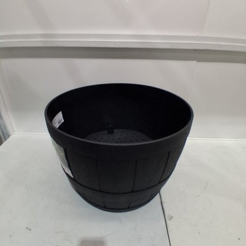 TIERRA VERDE BARREL PLANTER - 20" X 20" X 15" - BLACK (MODEL: MT5100767CM) image 3