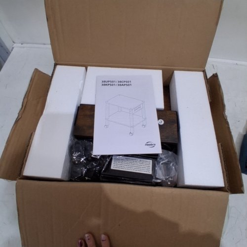 PORTABLE STAND ALONE PRINTER STAND - RUSTIC BROWN (MODEL: BF38UPS01) image 3
