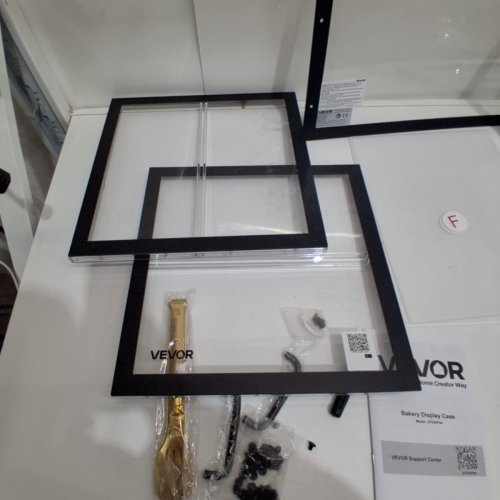 2-TIER BAKERY DISPLAY CASE WITH SLIDING DOORS - 21" X 15" X 15" - CLEAR W/ BLACK EDGES (MODEL: GTDAP04) image 5
