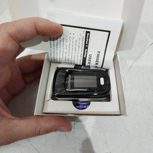 FINGER PULSE OXIMETER - GREY image 2