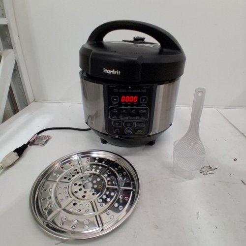 STARFRIT ELECTRIC PRESSURE COOKER WITH STEAM TRAY, MEASURING CUP & SPATULA - 8L CAPACITY image 3