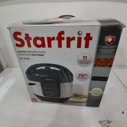 STARFRIT ELECTRIC PRESSURE COOKER WITH STEAM TRAY, MEASURING CUP & SPATULA - 8L CAPACITY image 5
