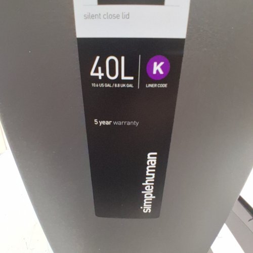 SIMPLEHUMAN STEP TRASH CAN WITH PET PROOF LOCK - 40L - CHARCOAL image 2