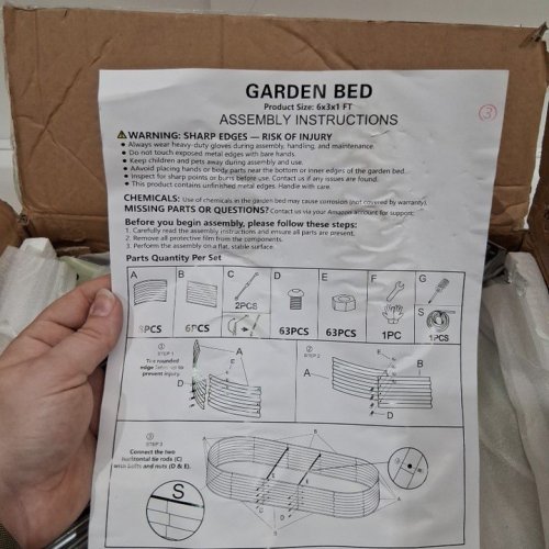 OVAL SHAPED GALVANIZED RAISED GARDEN BED KIT - 6FT X 3FT X 1FT - SILVER/LITTLE GREEN image 4