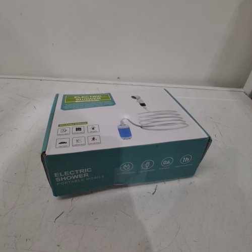 ELECTRIC RECHARGEABLE PORTABLE CAMPING SHOWER - BLUE/WHITE image 5