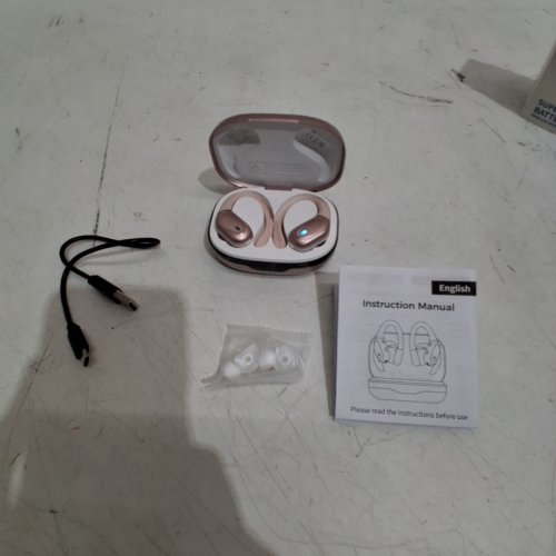TWS WATERPROOF TRUE WIRELESS BLUETOOTH SPORTS EARBUDS WITH DIGITAL DISPLAY - ROSE GOLD (MODEL: BX17) image 3