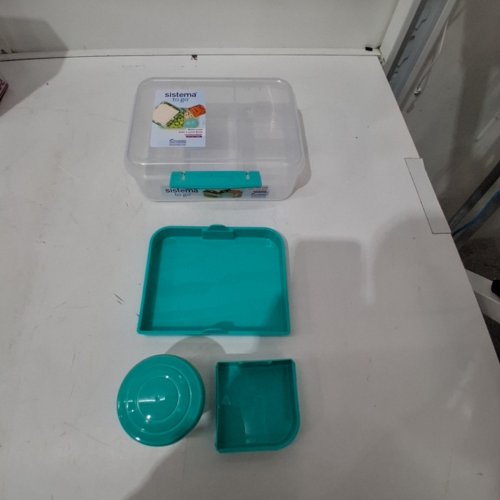 SISTEMA TO GO BENTO CUBE FOOD CONTAINER TEAL - 1.65L image 2