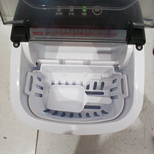 EUHOMY COUNTERTOP ICE MAKER MACHINE WITH HANDLE, BASKET AND SCOOP - MAKES 26LB/DAY - BLACK (MODEL: IM001-BBL-CAEH) image 4