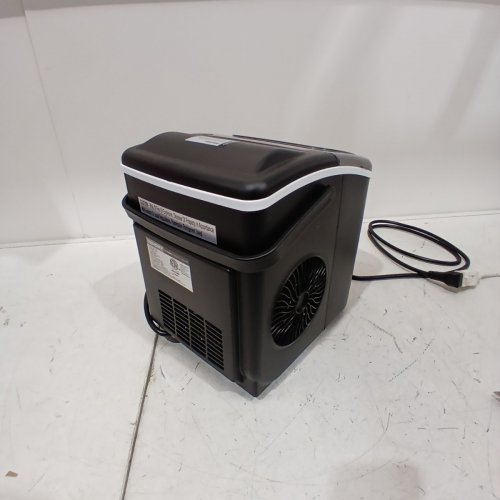 EUHOMY COUNTERTOP ICE MAKER MACHINE WITH HANDLE, BASKET AND SCOOP - MAKES 26LB/DAY - BLACK (MODEL: IM001-BBL-CAEH) image 6