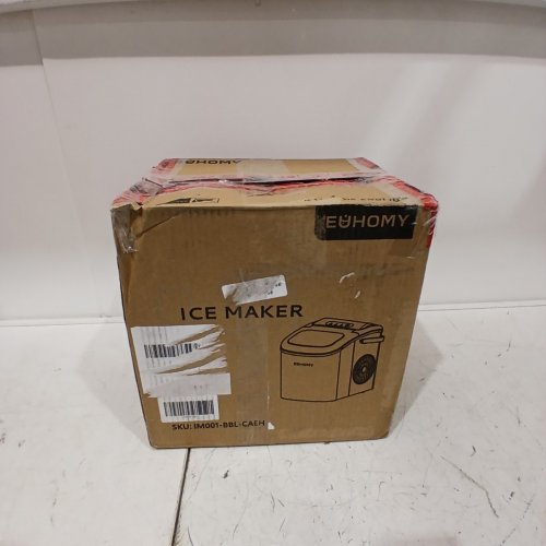 EUHOMY COUNTERTOP ICE MAKER MACHINE WITH HANDLE, BASKET AND SCOOP - MAKES 26LB/DAY - BLACK (MODEL: IM001-BBL-CAEH) image 8