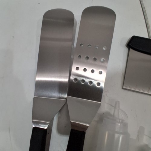 5PC FLAT TOP/GRIDDLE COOKING SET - SILVER/BLACK/CLEAR image 5