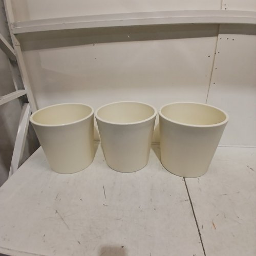 3PK THRESHOLD AESTHETIC PLANTER - 12" - SOUR CREAM image 4