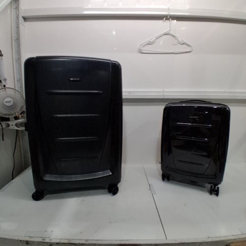 2PC SAMSONITE WINFIELD 2 FASHION SPINNER LUGGAGE SET WITH TSA LOCKS - CHECKED & CARRY-ON - BRUSHED ANTHRACITE (MODEL: 151257-2849) image 2