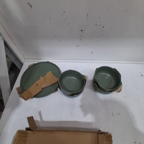 8PC BRILLIANT MIRAGE STONEWARE DINNERWARE SET - SAGE GREEN (STYLE: MIRAGE) image 3