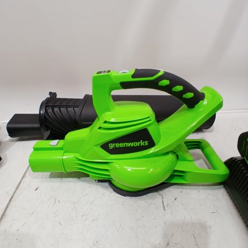 GREENWORKS 2-SPEED LEAF BLOWER/VACUUM - 375CFM/230MPH - 12A - GREEN/BLACK (MODEL: BVF443) image 5