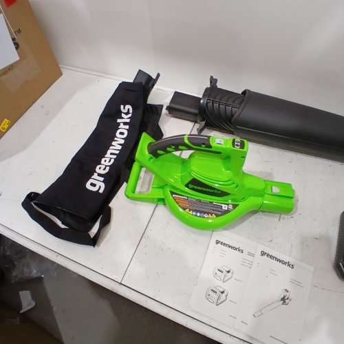 GREENWORKS 2-SPEED LEAF BLOWER/VACUUM - 375CFM/230MPH - 12A - GREEN/BLACK (MODEL: BVF443) image 6