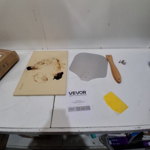 RECTANGULAR CORDIERITE PIZZA STONE WITH SPTATULA - 20" X 14" - BEIGE (MODEL: VV34350815P) image 2