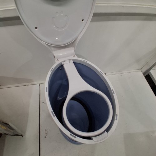 UBBI STEEL DIAPER PAIL WITH SAFETY LOCK & RUBBER SEAL LOCKS IN ODOR- 13GAL, CLOUDY BLUE - (MODEL: 10032) image 4