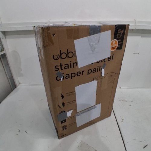 UBBI STEEL DIAPER PAIL WITH SAFETY LOCK & RUBBER SEAL LOCKS IN ODOR- 13GAL, CLOUDY BLUE - (MODEL: 10032) image 5