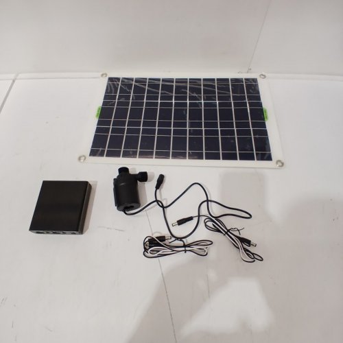 SOLAR-POWERED SUBMERSIBLE WATER FOUNTAIN PUMP KIT - 800 L/H - 50W - BLUE / BLACK image 3