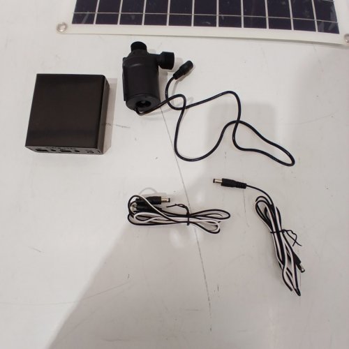 SOLAR-POWERED SUBMERSIBLE WATER FOUNTAIN PUMP KIT - 800 L/H - 50W - BLUE / BLACK image 4