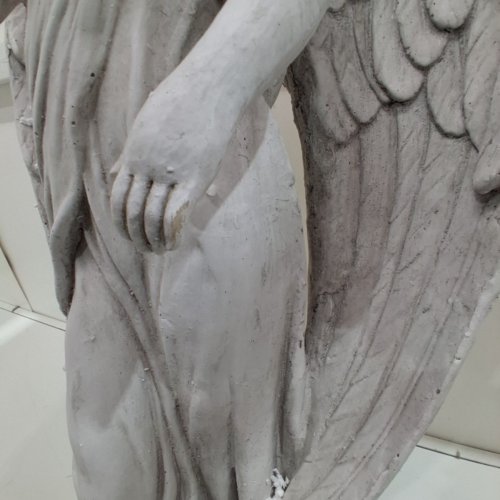 ALPINE CORPORATION TALL INDOOR/OUTDOOR ANGEL STATUE YARD ART DECORATION - 31" - LIGHT GRAY (MODEL: QFC104) image 3
