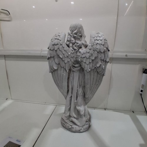 ALPINE CORPORATION TALL INDOOR/OUTDOOR ANGEL STATUE YARD ART DECORATION - 31" - LIGHT GRAY (MODEL: QFC104) image 4