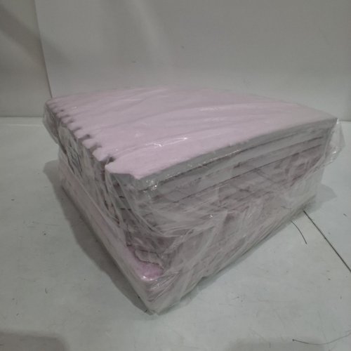 12PC PLUSH SHAG CARPET INTERLOCKING EVA FOAM PUZZLE FLOOR MAT TILES - 12" X 12" - DUSTY PINK image 4