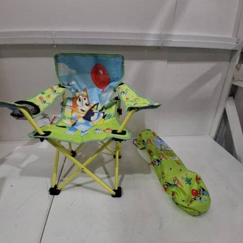 BLUEY CHILDREN'S FOLDING CAMP CHAIR WITH CARRY BAG - GREEN - (MODEL: 17015/WKQ11) image 2