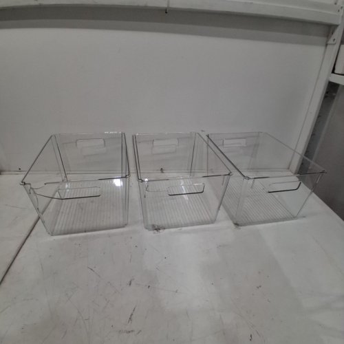 8PK CLEARSPACE PLASTIC STORAGE BINS WITH LIDS - 12.5" X 9.5" X 7" - CLEAR image 4
