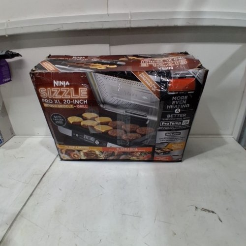 NINJA SIZZLE PRO XL INDOOR GRIDDLE AND GRILL - 20" - BLACK (MODEL:GX101C) image 5