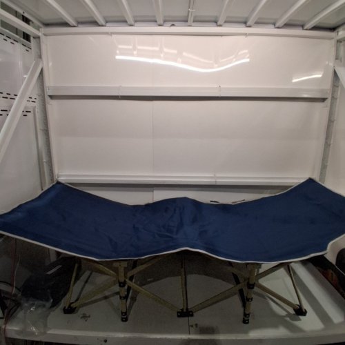 2PC OVERMONT OVERSIZED FOLDING CAMPING COT WITH MATTRESS - 75" X 28" - 550LBS MAX/CAP - BLUE (MODEL: OM006012) image 2